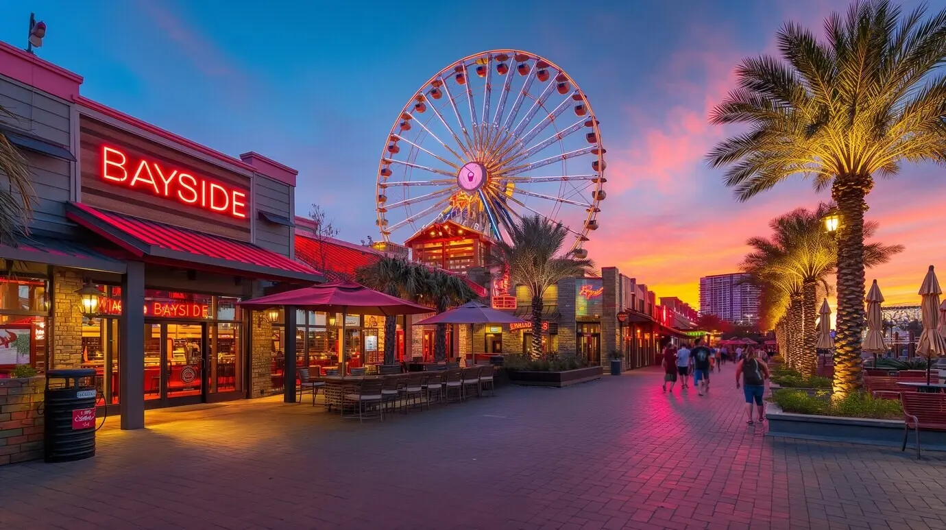 Landschaft am Ufer der Bucht von Miami